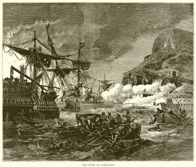 The Siege of Gibraltar by English School