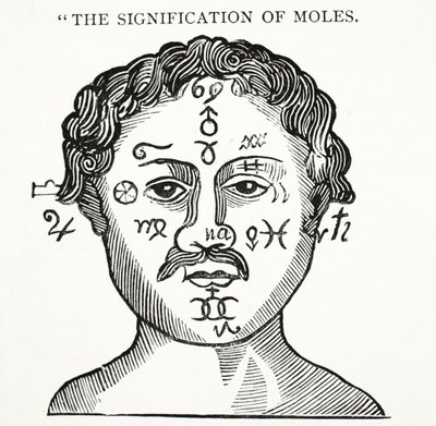 The Signification of Moles, illustration from Chap-books of the Eighteenth Century by John Ashton, pub. 1882 by English School