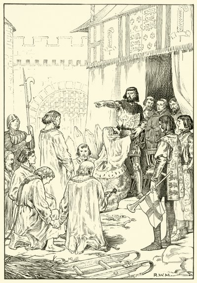 The Six Men of Calais by English School