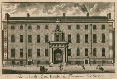 The South Sea House in Threadneedle Street, London by English School