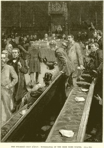 The Speakers Coup Detat: Withdrawal of the Irish Home Rulers by English School