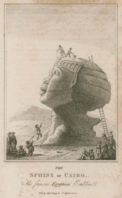 The Sphinx of Cairo, the famous Egyptian emblem by English School