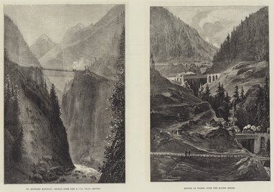 The St Gothard Railway Tunnel by English School