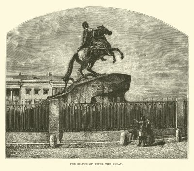 The Statue of Peter the Great by English School