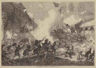The Storming of Lucknow by English School