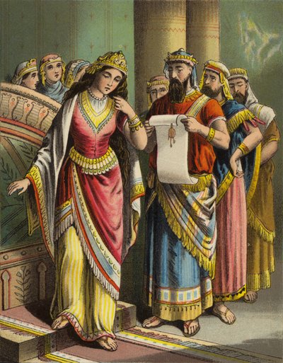 The Story of Queen Esther: The Disgrace of Vashti by English School