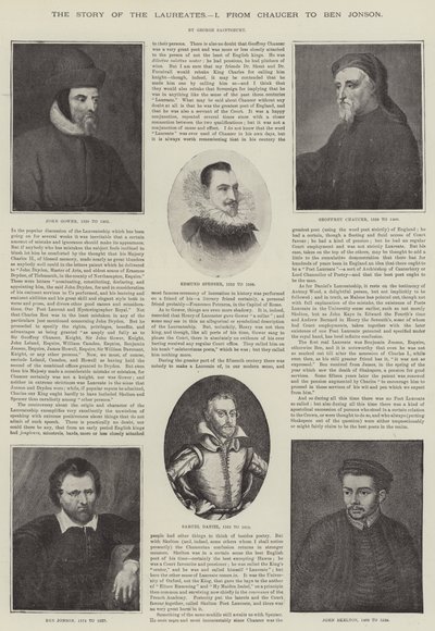 The Story of the Laureates, from Chaucer to Ben Jonson by English School