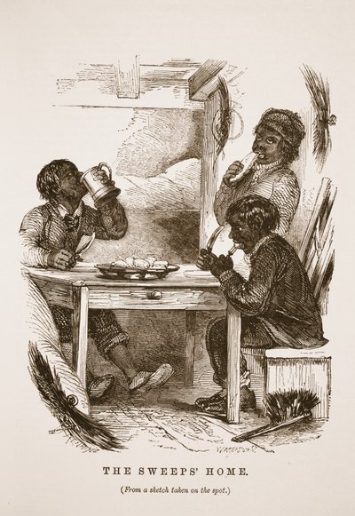The Sweeps Home, illustration from London Labour and London Poor by Henry Mayhew, pub. 1862 by English School