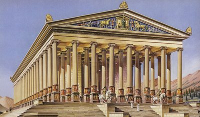 The Temple of Artemis by English School