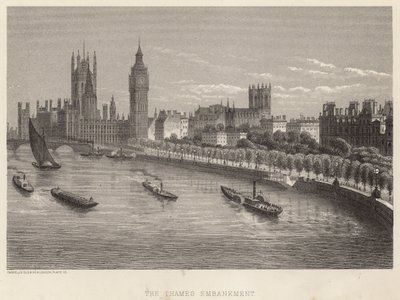 The Thames Embankment, London by English School