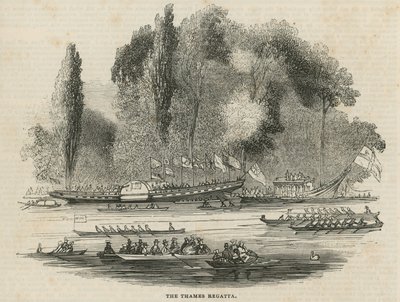 The Thames Regatta by English School