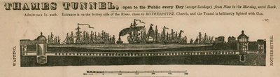 The Thames Tunnel, Showing Its Route Under the Thames by English School