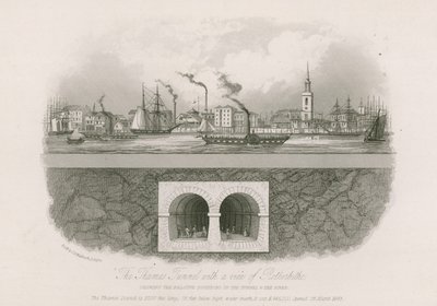 The Thames Tunnel with a View of Rotherhithe by English School