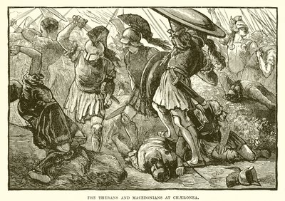 The Thebans and Macedonians at Chaeronea by English School