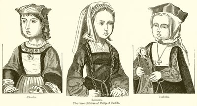 The Three Children of Philip of Castile by English School