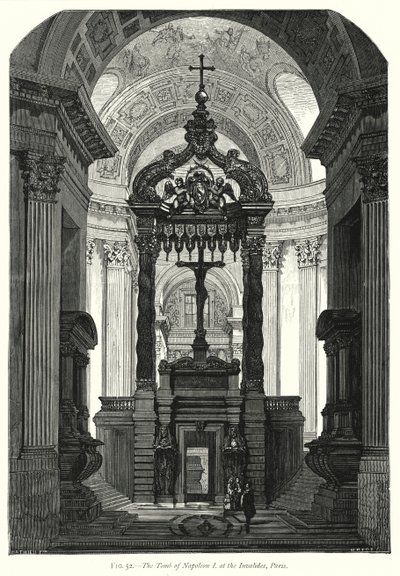 The Tomb of Napoleon I at the Invalides, Paris by English School