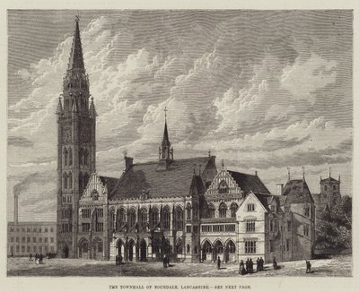 The Townhall of Rochdale, Lancashire by English School