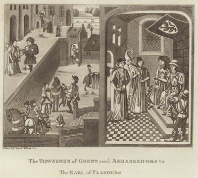The Townsmen of Ghent Send Ambassadors to the Earl of Flanders by English School