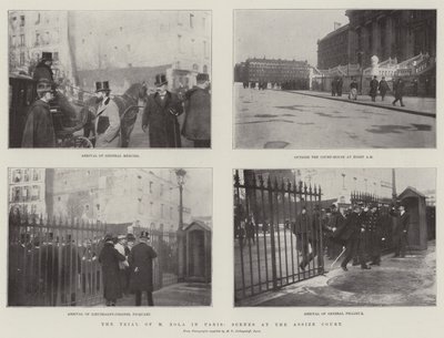 The Trial of M Zola in Paris, Scenes at the Assize Court by English School