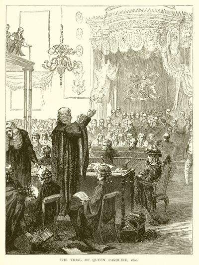 The Trial of Queen Caroline, 1820 by English School