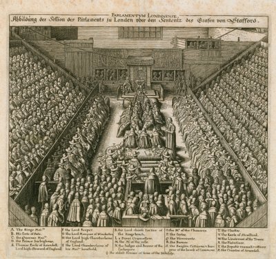 The Trial of the Earl of Strafford by English School