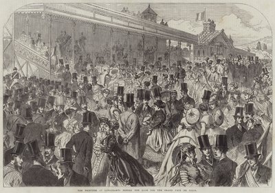 The Tribunes at Longchamps before the Race for the Grand Prix de Paris by English School