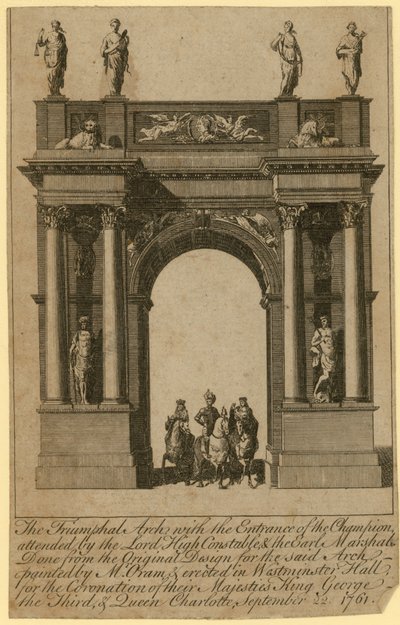 The Triumphal Arch with the Entrance of the Champion by English School