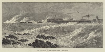 The Troubled Waters of Peterhead Harbour by English School