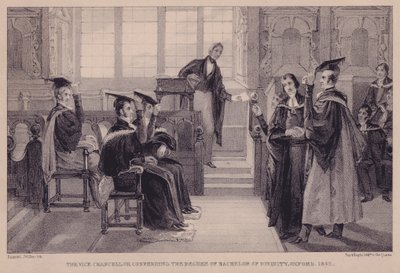 The Vice Chancellor Conferring the Degree of Bachelor of Divinity, Oxford, 1842 by English School