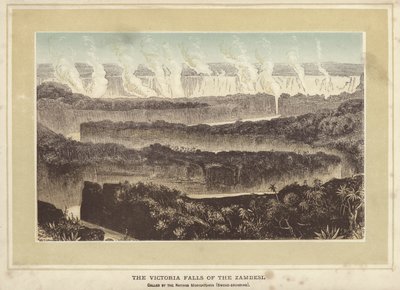 The Victoria Falls of the Zambesi, Called by the Natives Mosyoatunya, Smoke-sounding by English School
