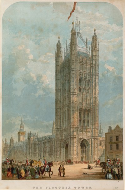 The Victoria Tower, Westminster, London by English School