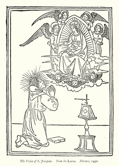 The Vision of St. Jacopone, From His Laudi, Florence by English School