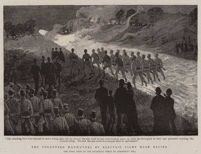 The Volunteer Manoeuvres by Electric Light Near Ealing by English School