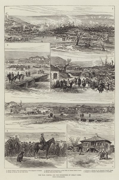 The War, Plevna and the Surrender of Osman Pasha by English School