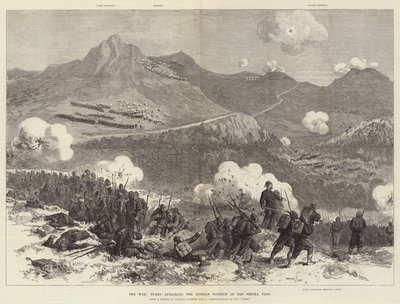 The War, Turks Attacking the Russian Position in the Shipka Pass by English School