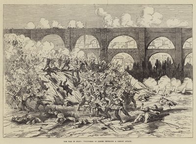 The War in Spain, Volunteers of Teruel repelling a Carlist Attack by English School