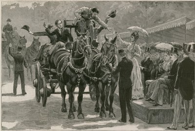 The Whit Monday Carthorse Parade in Regents Park; Princess May Presenting the Badges by English School