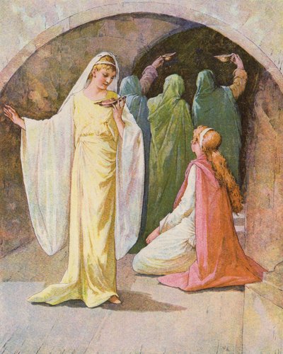The Wise and the Foolish Virgins by English School