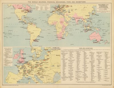 The World: Bourses, Financial Exchanges, Fairs and Exhibitions by English School