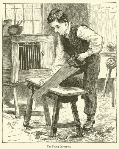 The Young Carpenter by English School