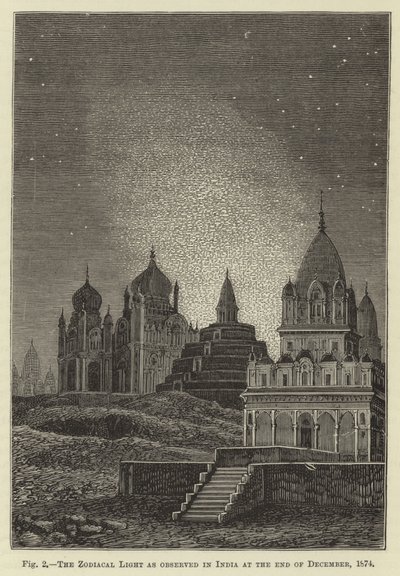 The Zodiacal Light as observed in India at the end of December, 1874 by English School