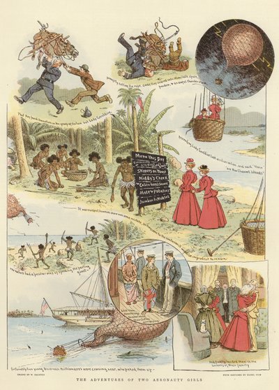 The adventures of two aeronauty girls by English School