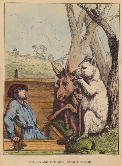 The ass and the bear, from the fair by English School
