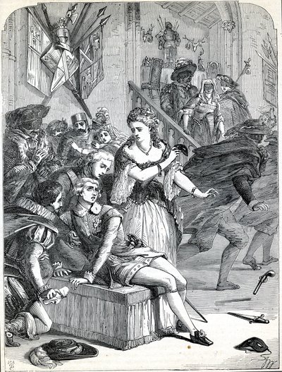 The Assassination of Gustavus III by Jackob Johan Anckarström at a Masked Ball, Stockholm, Sweden, 1792 by English School