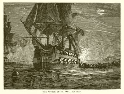 The Attack on St. Paul, Bourbon by English School