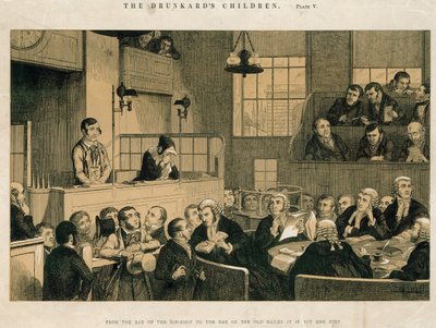 The Bar of the Old Bailey by English School