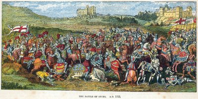 The Battle of Spurs, 1513 by English School