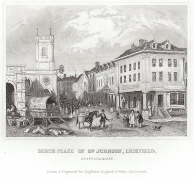 The birthplace of Dr Johnson by English School