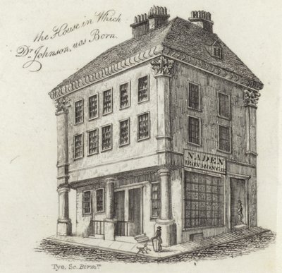 The Birthplace of Dr Samuel Johnson by English School
