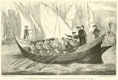 The bishops had the barbarous curiosity to wish to see the baron with his oar in his hand by English School